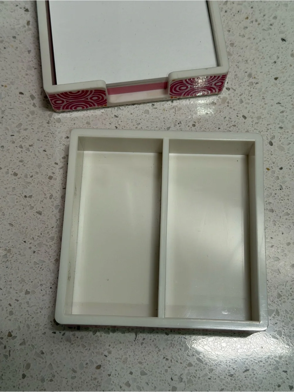 Jonathan Adler Vibrant Pink, Orange and Ivory 3 pc Desk Set/ Pen Cup
